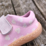 Basket enfant en toile EF Barefoot -23-3404-1603 rose déco coeurs - sur la boutique Liberty Pieds-1
