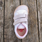 Basket enfant en toile et cuir EF Barefoot -23-3404-0416 rose et or- sur la boutique Liberty Pieds-8