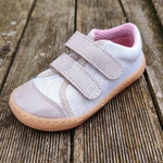 Basket enfant en toile et cuir EF Barefoot -23-3404-0416 rose et or- sur la boutique Liberty Pieds-11