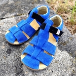 sandales EF barefoot bleu navy sur la boutique liberty pieds