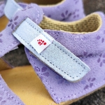 sandales EF barefoot violette à fleurs sur la boutique Liberty Pieds-1