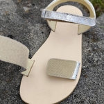 sandales adulte Ef barefoot motif argenté sur la boutique Liberty Pieds-1
