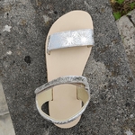 sandales adulte Ef barefoot motif argenté sur la boutique Liberty Pieds-4