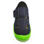 Sandales Anatomic enfants bleu marine et semelle vert pomme sur la boutique Liberty Pieds (1)