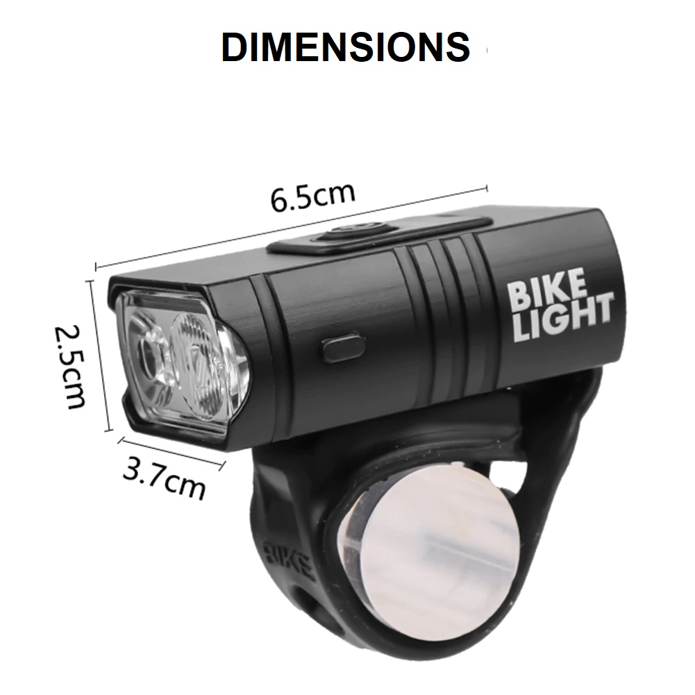 Lumière vélo VTT dimensions