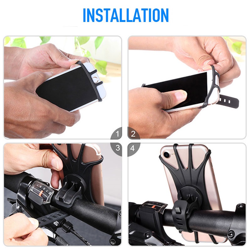 Support smartphone vélo installation