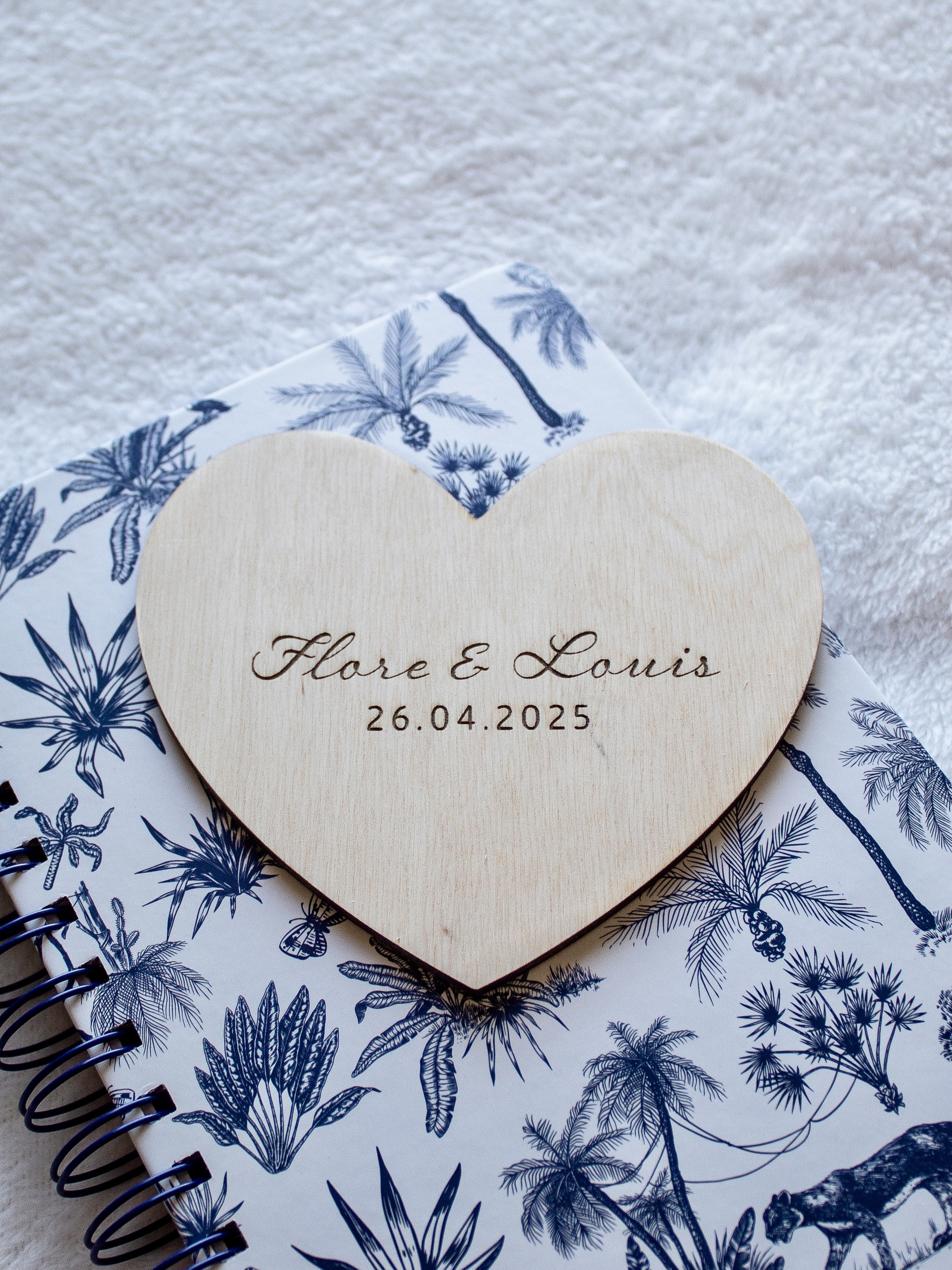 carte bois gravure pour mariage