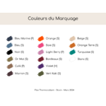 Couleurs du marquage - Flex - Mars 2024