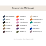 Couleurs du marquage - Flex - Septembre 2024