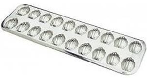 349 020 42 Plaque 20 madeleines de 4.2 cm en fer blanc