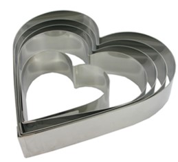 371 120 45 Coeur inox ht 4.5 cm