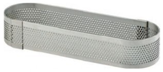 372 641 12 Oblongue perfore inox hauteur 2 cm