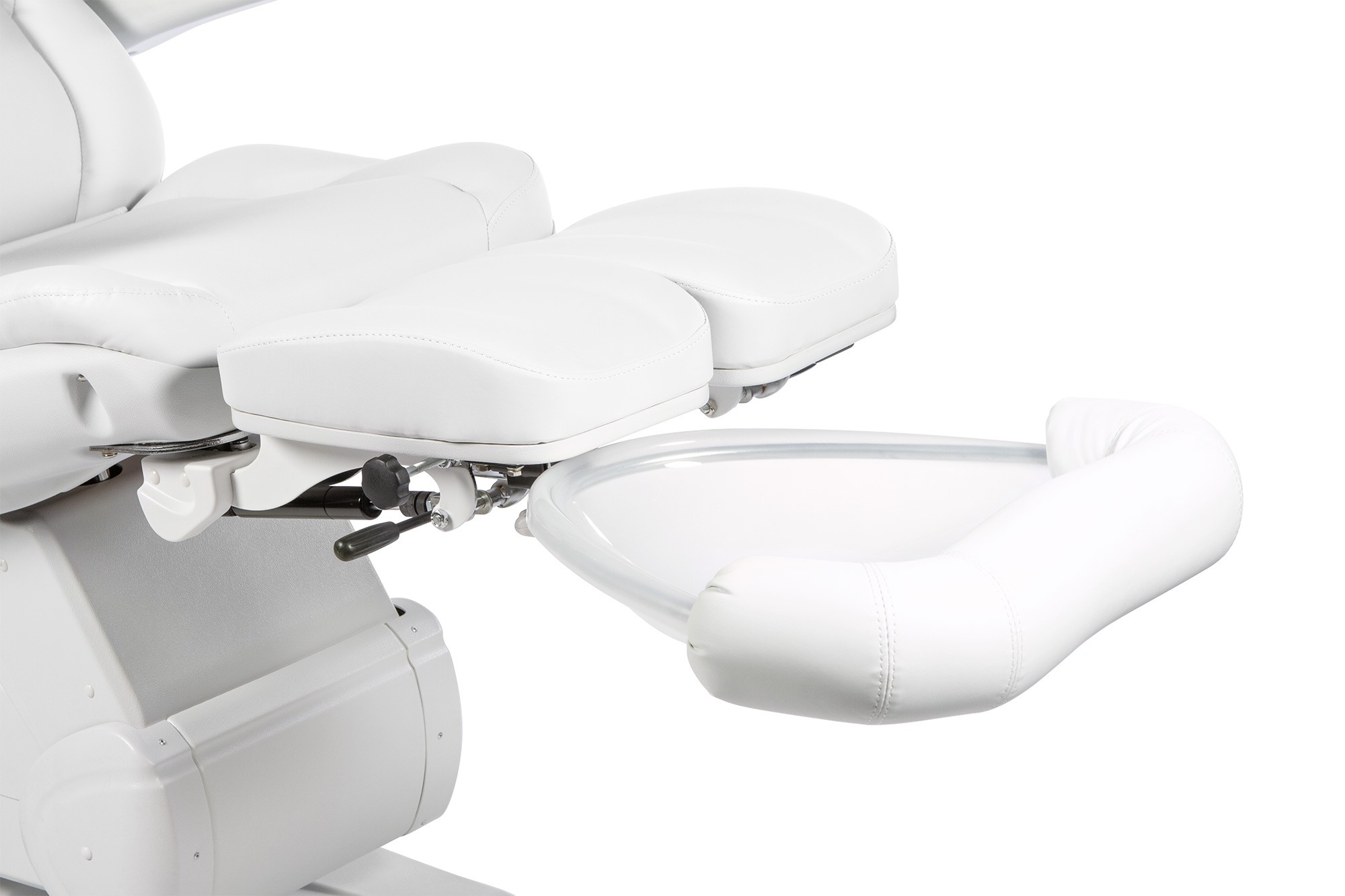 Fauteuil de podologie haut de gamme, gris clair, 3 moteurs, SADIRA