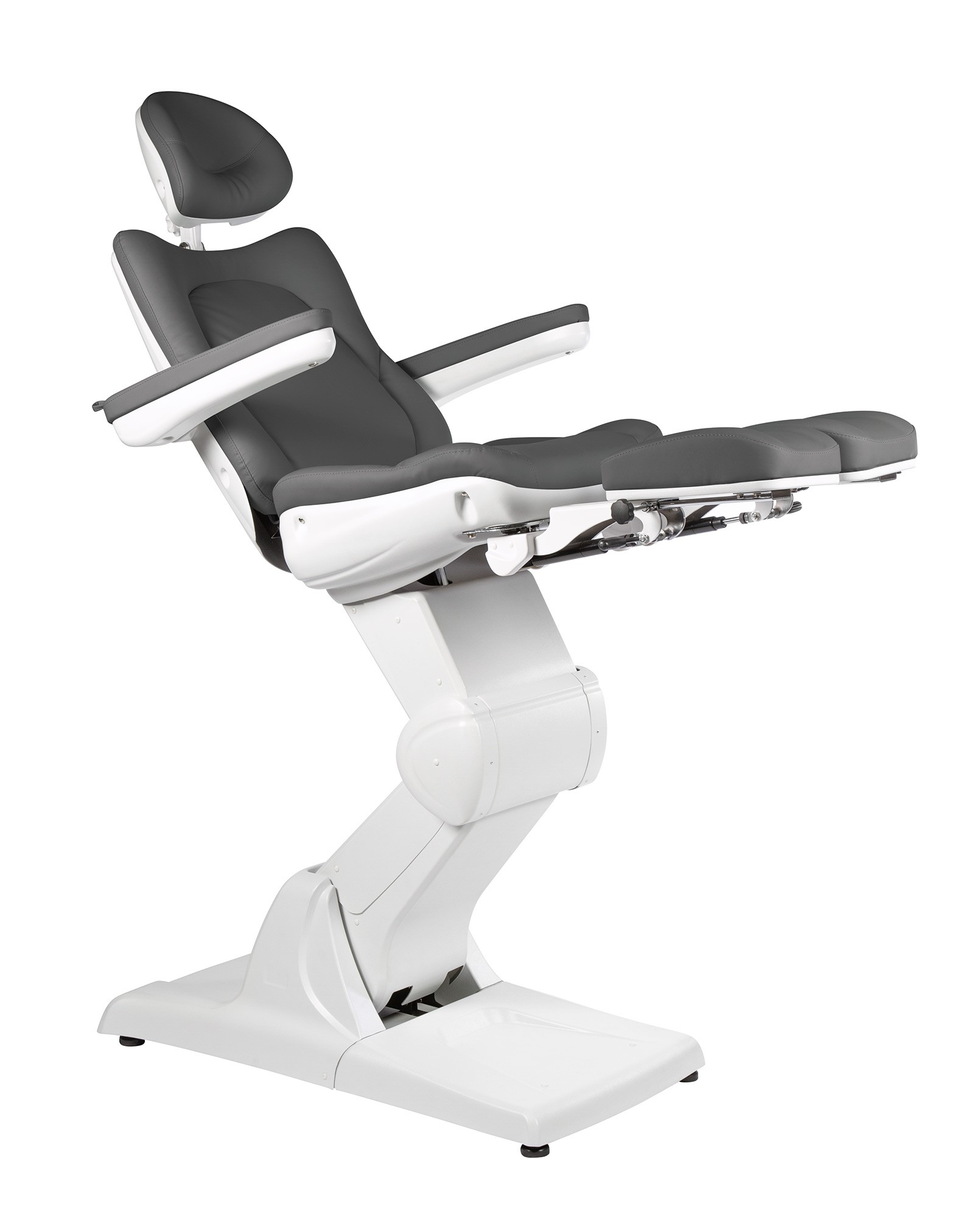 Fauteuil de podologie haut de gamme, gris clair, 3 moteurs, SADIRA