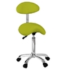 Tabouret selle de cheval avec dossier, ORGANIC+ Pistache