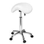 Tabouret selle de cheval sans dossier, ORGANIC Blanc