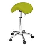 Tabouret selle de cheval sans dossier, ORGANIC Pistache