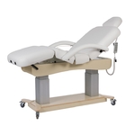 Table de massage haut de gamme, 4 moteurs avec base en bois clair, SUPRA