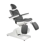 Fauteuil de podologie haut de gamme, gris clair, 3 moteurs, SADIRA