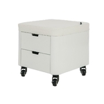 Tabouret roulettes et tiroirs