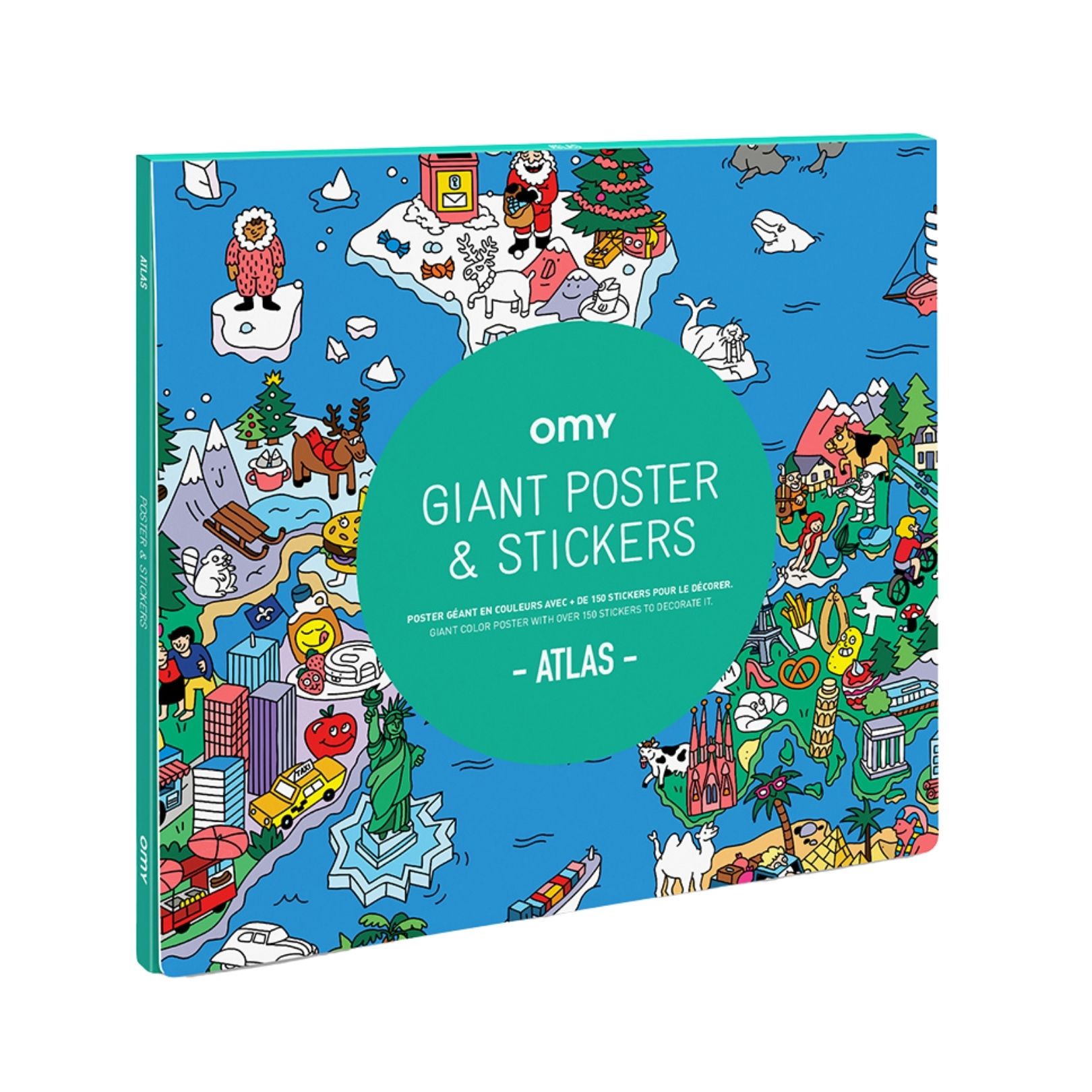 Poster géant & stickers | Atlas - Omy