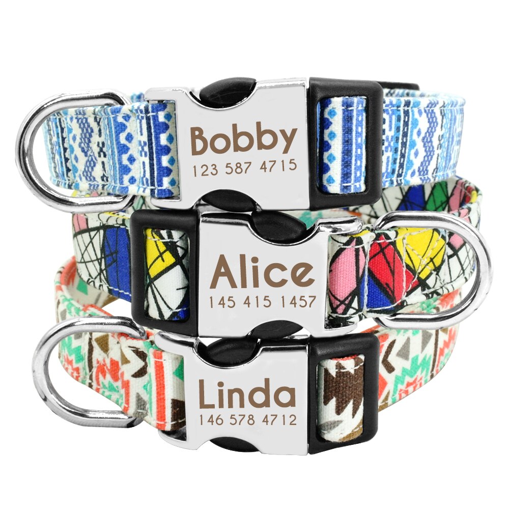 Collier-en-Nylon-personnalis-pour-animaux-de-compagnie-identification-plaque-de-nom-grav-accessoires-pour-chiots