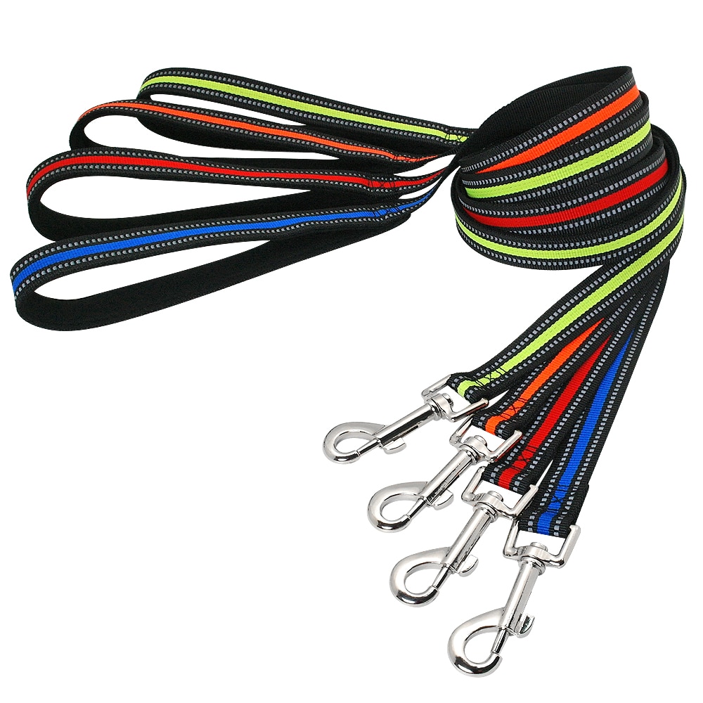 4ft-Nylon-reflectante-correa-de-cuerda-de-perro-correas-coloridas-para-mascotas-para-peque-os-perros