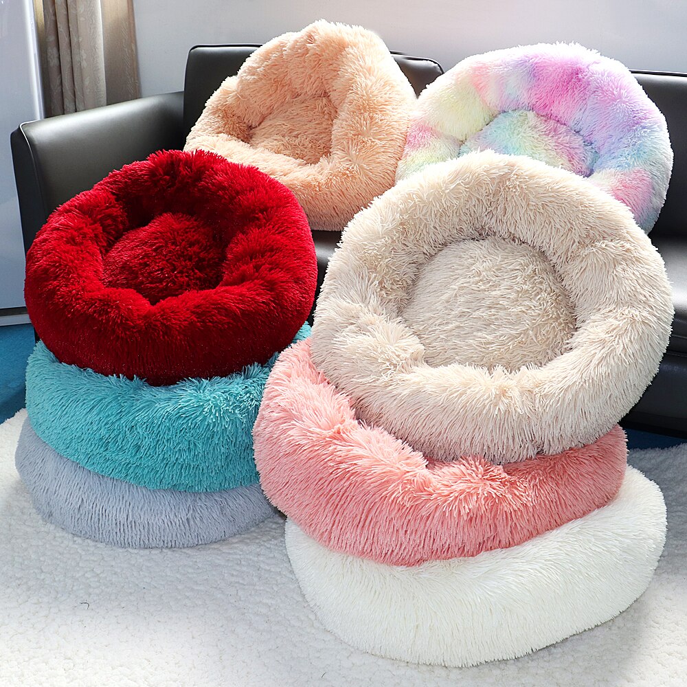 Lit-rond-en-peluche-pour-chat-canap-Long-pour-chiens-et-chats-niche-d-int-rieur