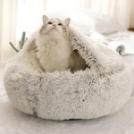 Round-Puppy-Dog-Bed-Sofa-Soft-Warm-Pet-Cat-Sleeping-Beds-House-Long-Plush-Kitten-Nest