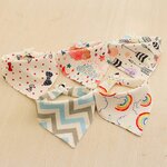 Bandana-pour-chien-charpe-des-deux-c-t-s-disponible-rayures-d-ananas-Plaid-arc-en