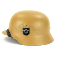 Casque Stahlhelm M40 Feldgendarmerie Ordnungspolizei DAK DUNKELGELB Réplique