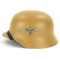 Casque Stahlhelm M40 Wehrmacht Luftwaffe DAK Afrika Korps DUNKELGELB Réplique