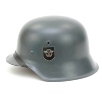 Casque Stahlhelm M42 Feldgendarmerie Ordnungspolizei BLAUGRAU Réplique