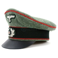 Casquette d'officier d'artillerie Wehrmacht Heer Feldmütze Crusher Alte Art REPRO