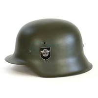 Réplique Polyester Casque Stahlhelm M42 Feldgendarmerie Ordnungspolizei FELDGRAU