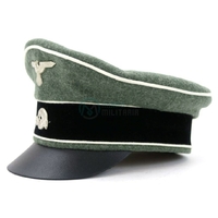 Casquette d'officier d'infanterie Waffen-SS Feldmütze Crusher Alte Art REPRO