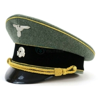 Casquette d'officier supérieur générale major Waffen-SS Schirmmütze REPRO