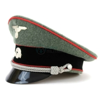 Casquette officier d'artillerie Waffen-SS Schirmmütze REPRO
