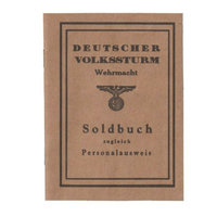 Soldbuch Livret VOLKSSTURM Allemand WW2 REPRO