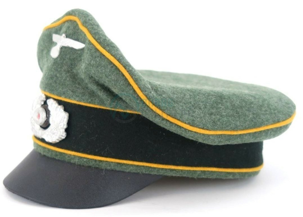 Casquette D Officier De Cavalerie Wehrmacht Heer Feldmütze Crusher Alte Art Repro Heer