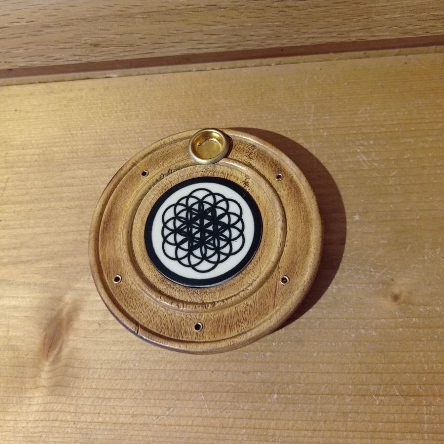 Porte encens rond Graine de Vie