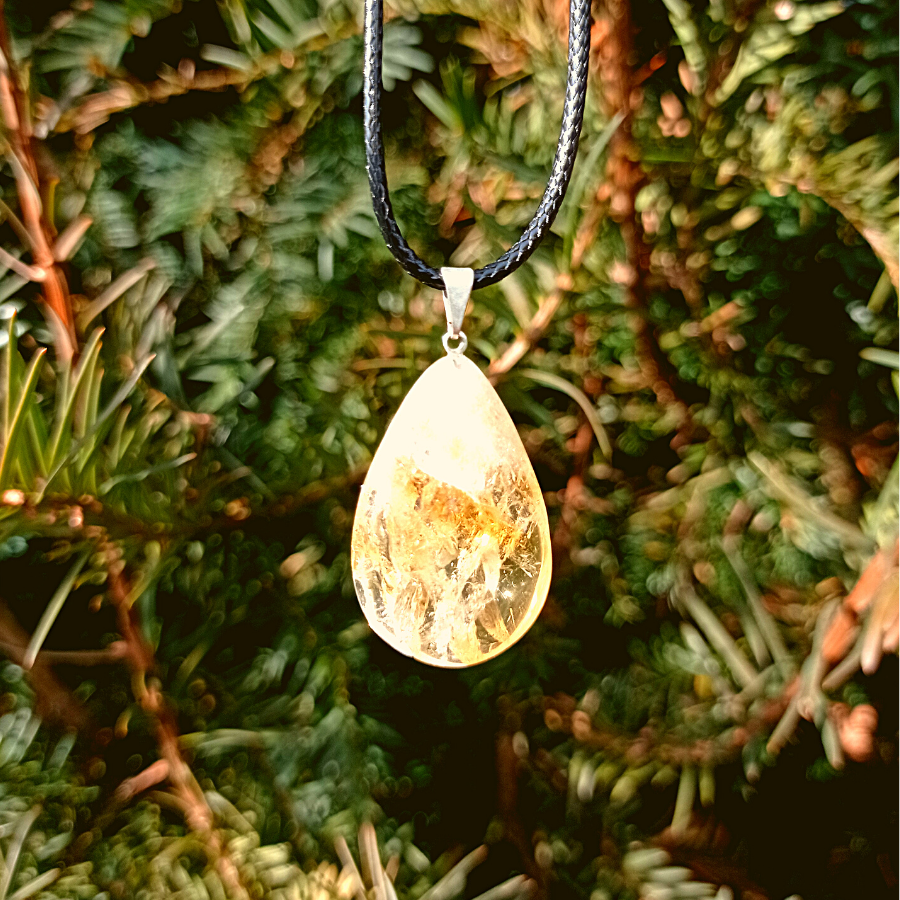 Pendentif-larme-citrine-chauffée