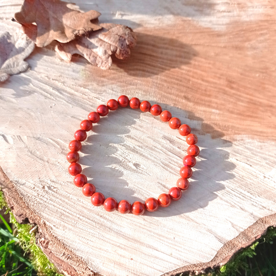 Bracelet en jaspe rouge