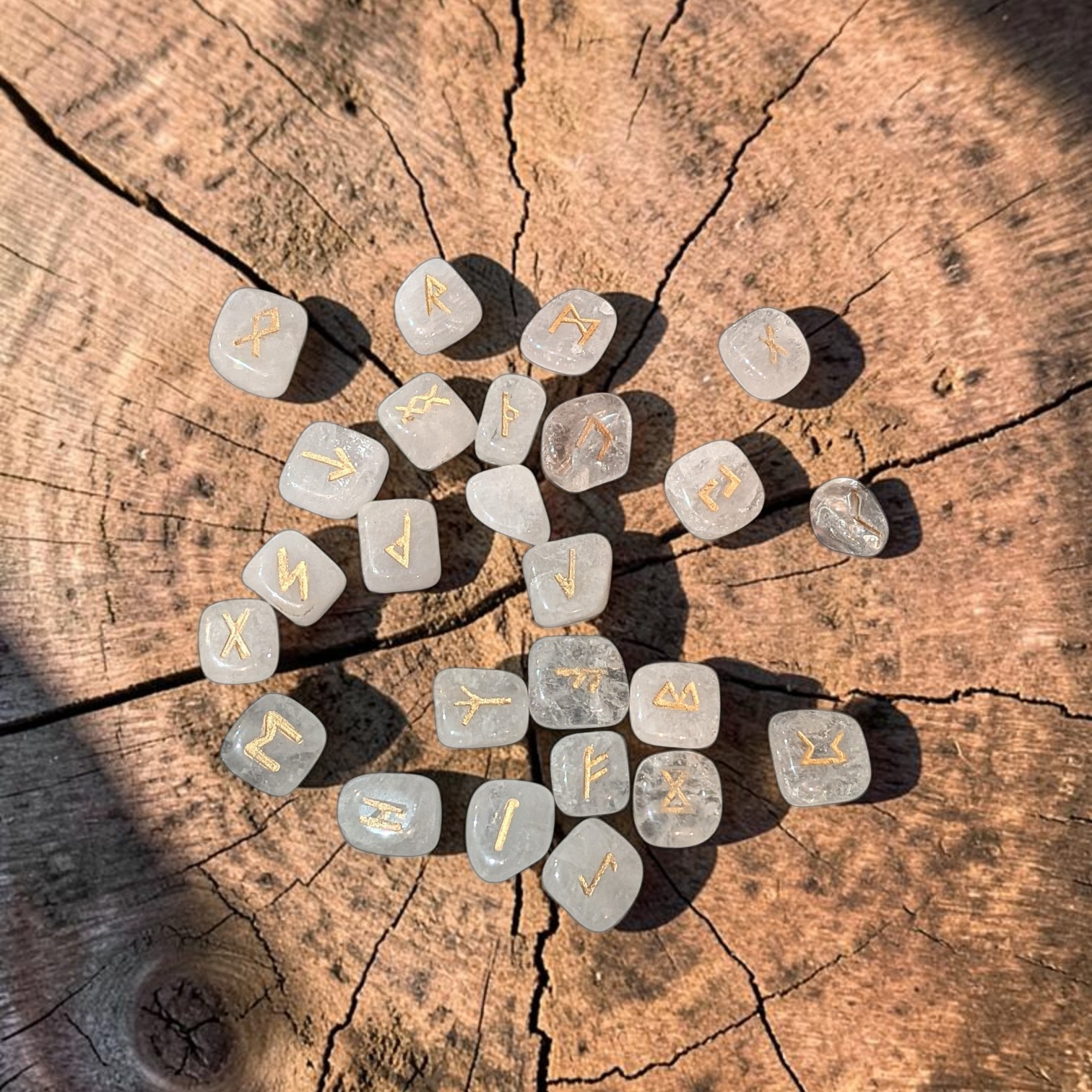 Runes en cristal de roche