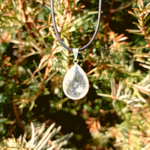 Pendentif-larme-cristal-plaqué-argent