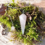 Pendule-quartz-rose-cone