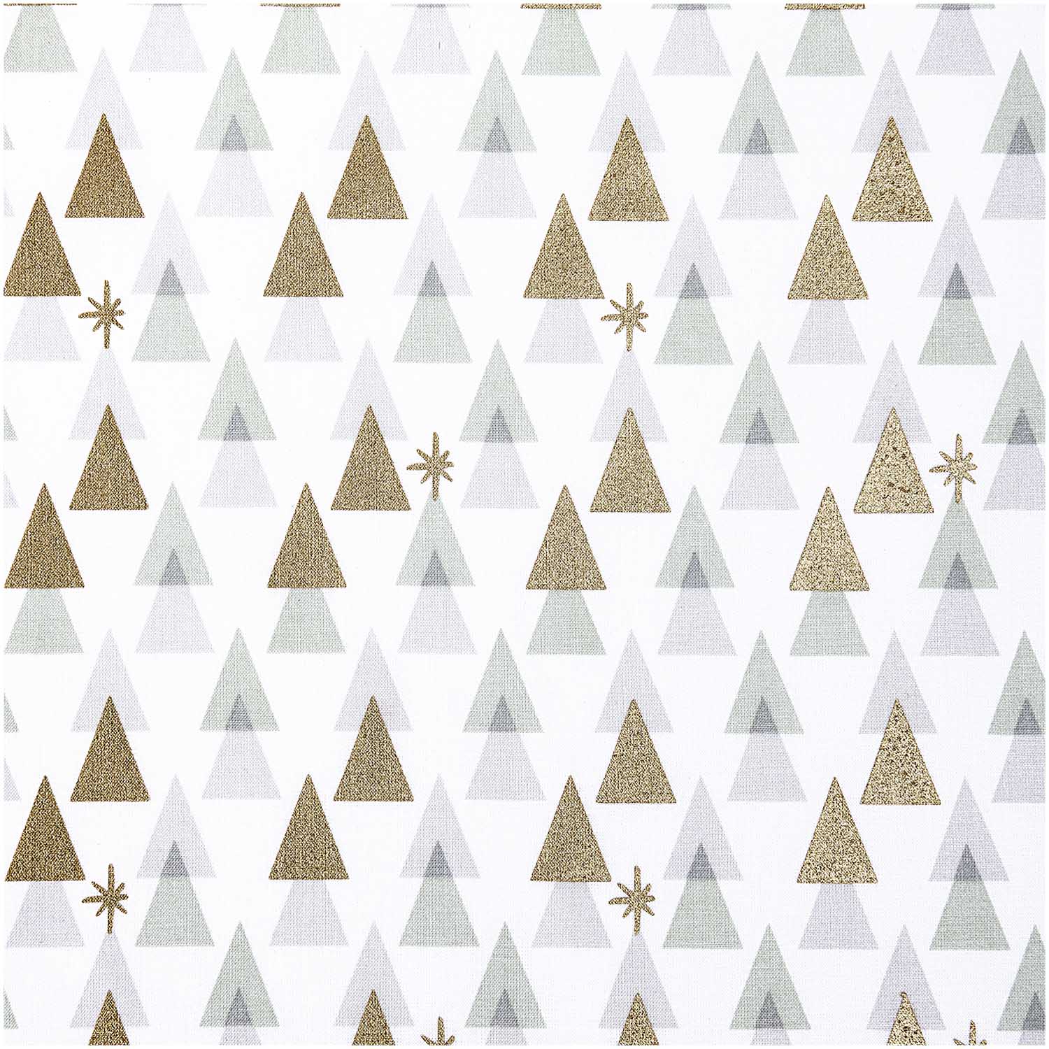 Toile Blanc Sapin Graphiques Or