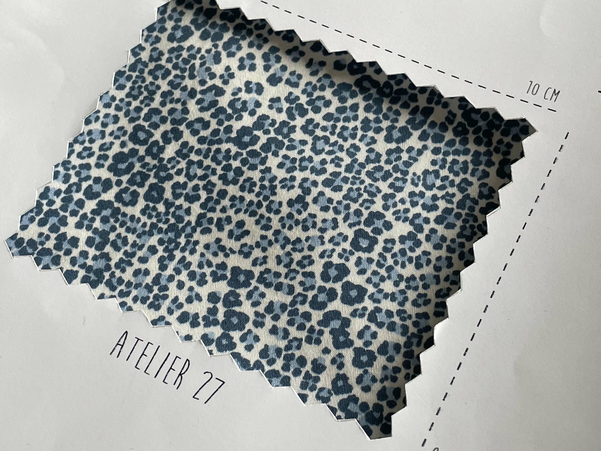 Tissu Satin de coton lourd - Anna - bleu Atelier 27