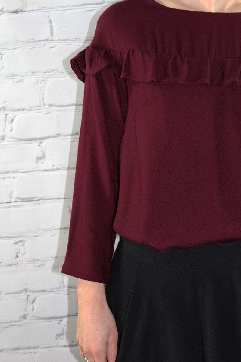 Crêpe de viscose bordeaux Eglantine et Zoé 7