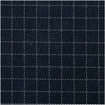 18891.16.92 - 1 TOILE BLEU FONCE CARREAUX CREME